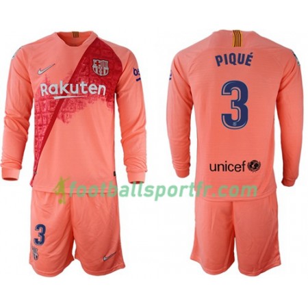 Tenue Barcelone Pique 3 Enfant Troisieme 2018-2019 Maillot de Foot ML